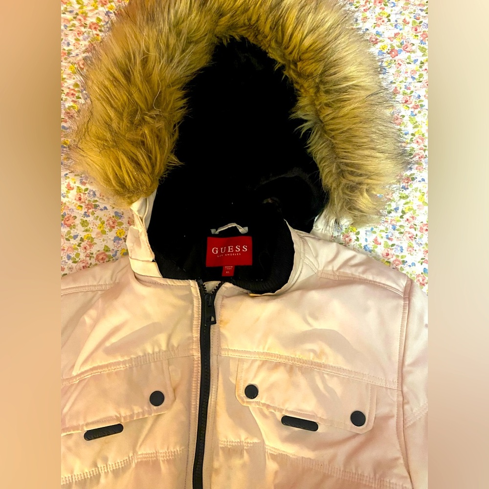 Guess Fur White Jacket